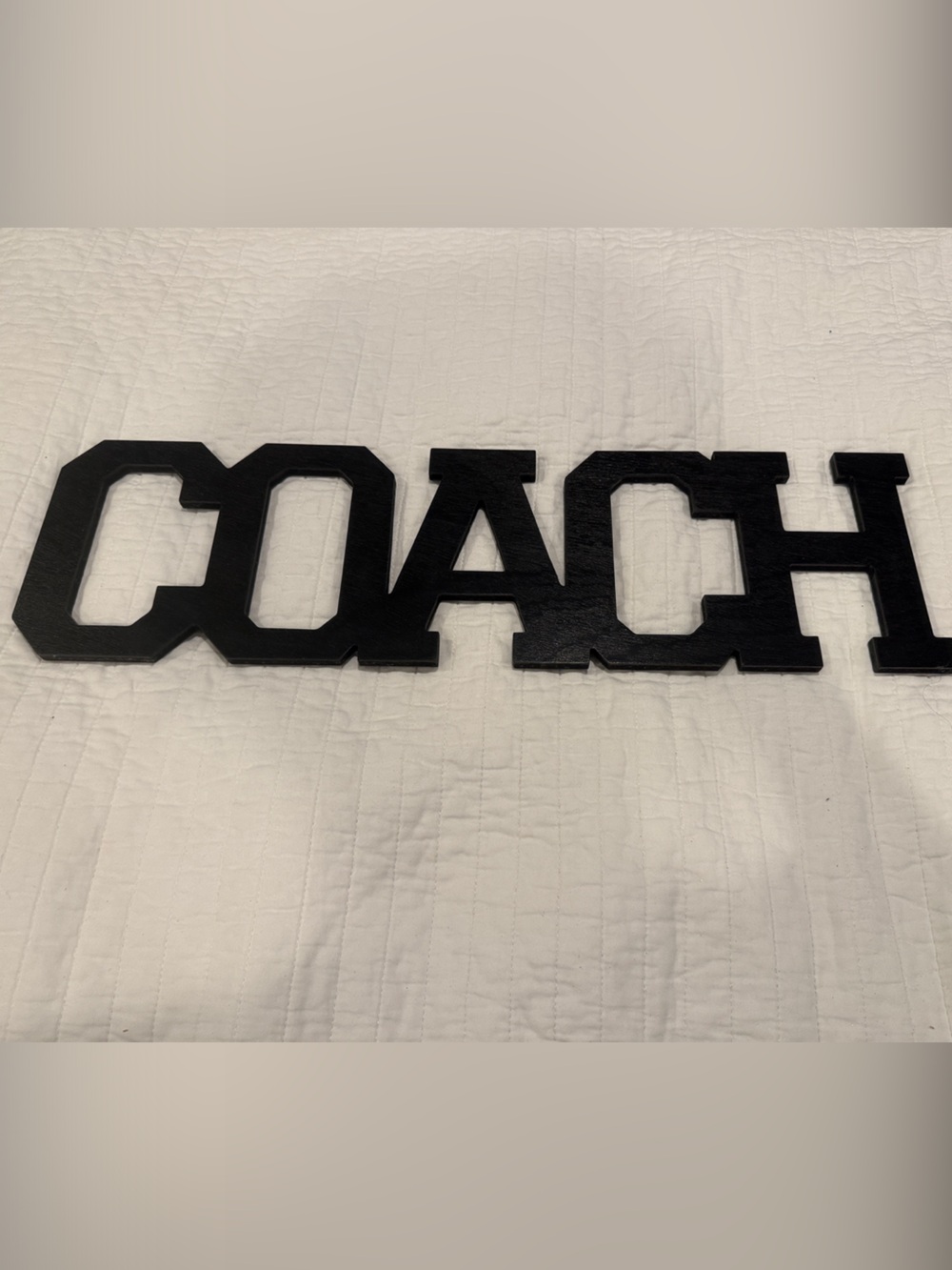 Coach Black Wall Lettering Décor
